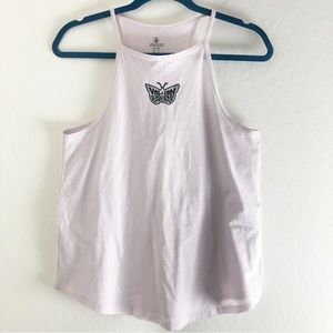 🐝 3/$20 Volcom Purple Butterfly Logo Tank Top size 8
